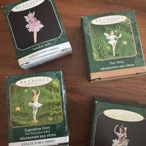 4 Hallmark Keepsake Ornaments mini ballerinas